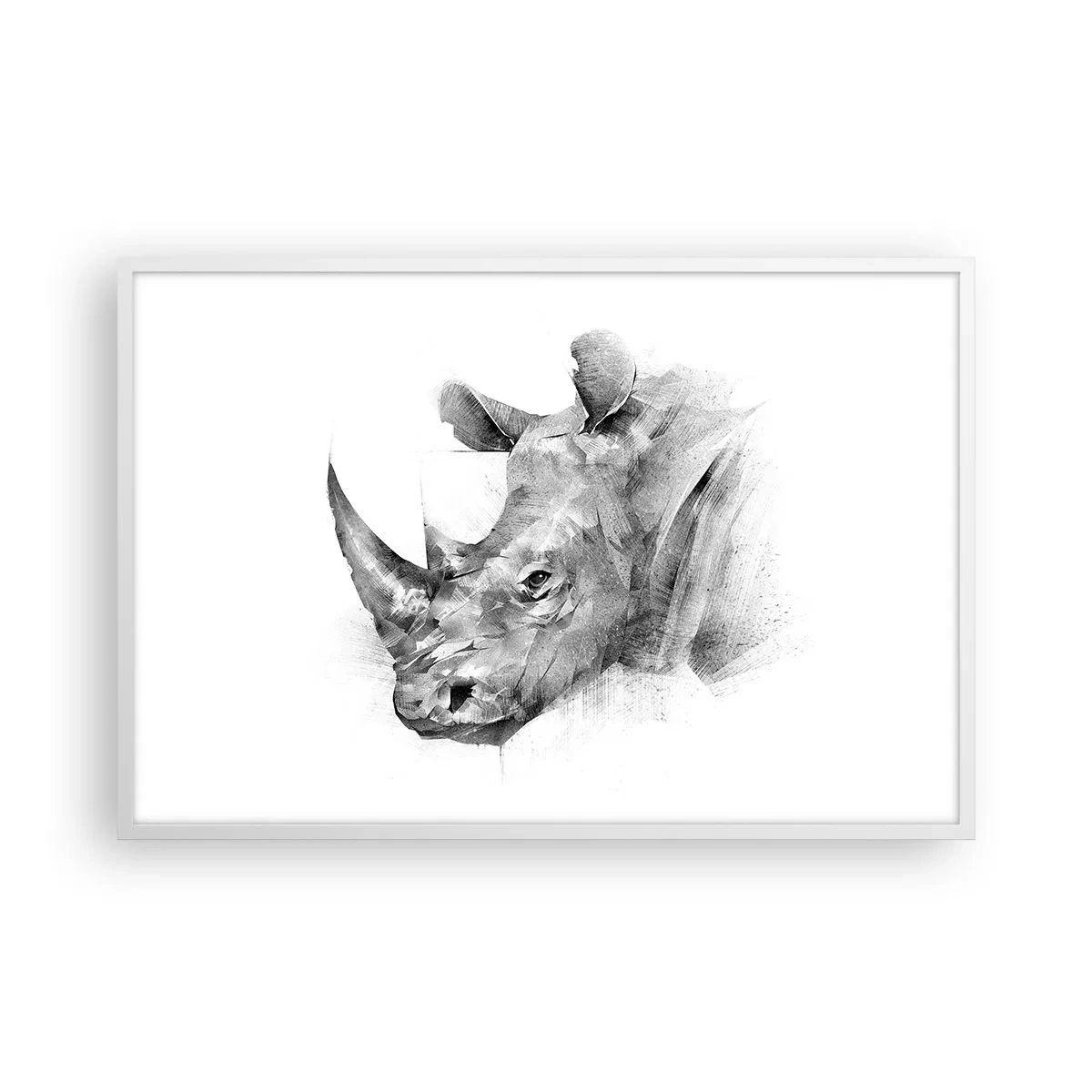 Poster in white frmae - African Portrait - 91x61 cm