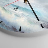 Clock face with lines