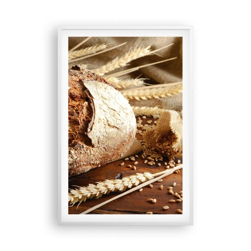 Poster in white frmae - Tasty, Fragrant, Crunchy - 61x91 cm