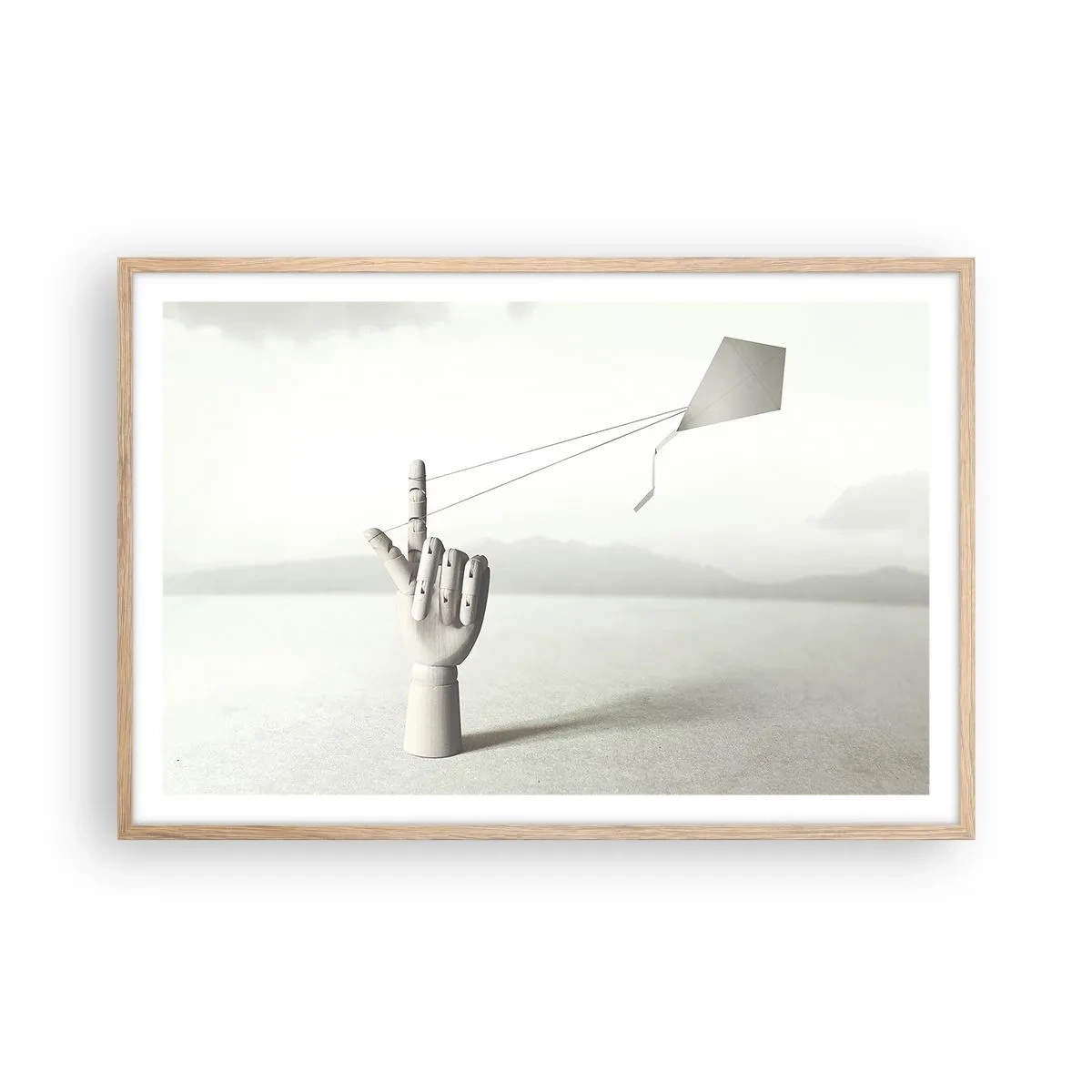 Poster in light oak frame - Test of Strengths - 91x61 cm
