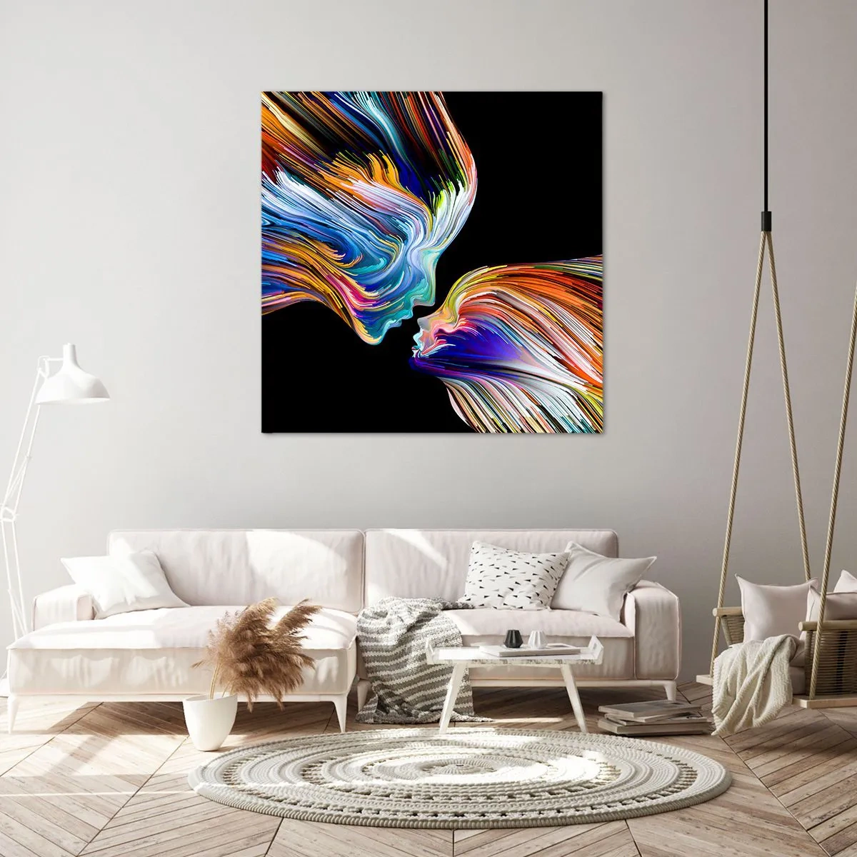 Canvas picture - Fusion of Energy and Light - 50x50 cm