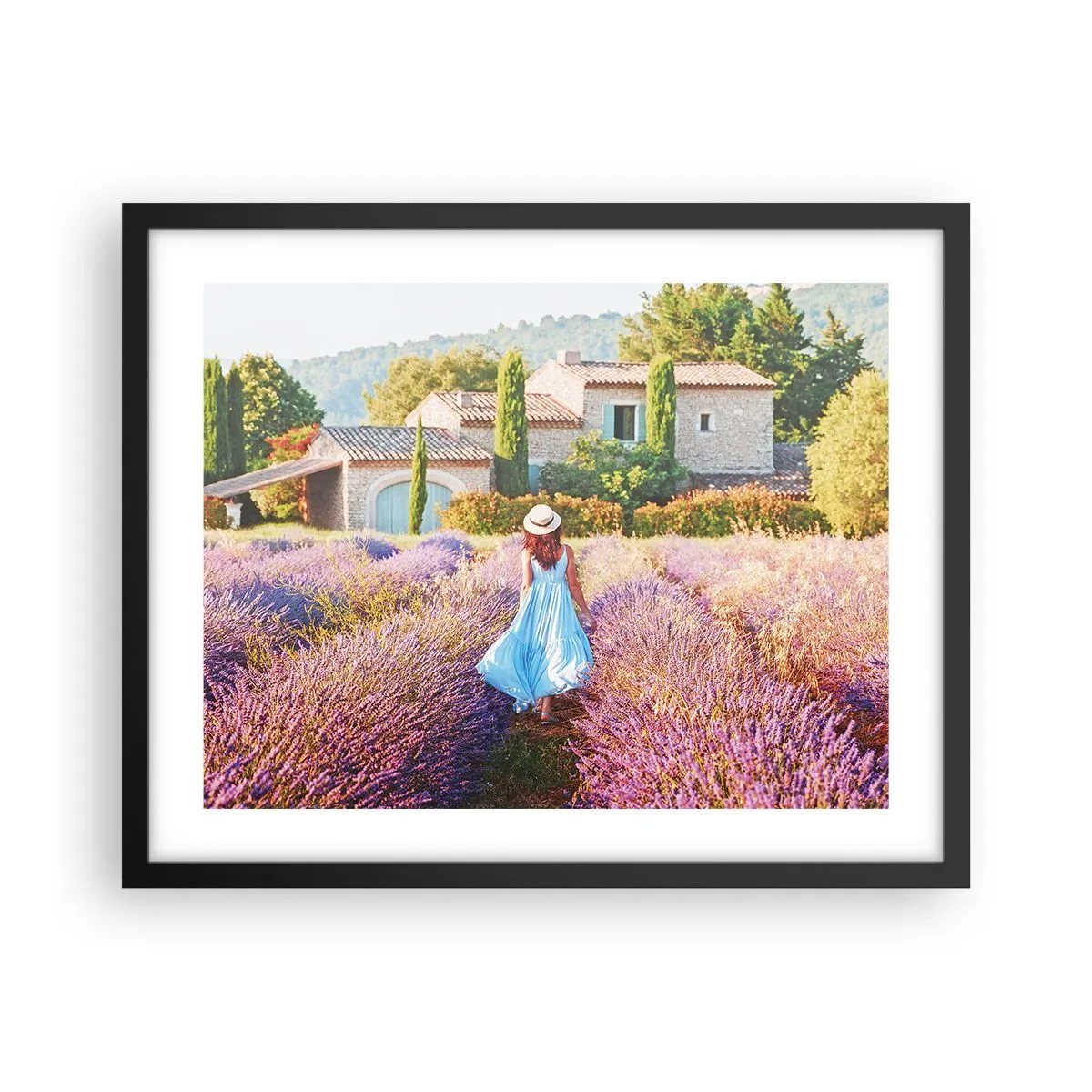 Poster in black frame - Lavender Girl - 50x40 cm