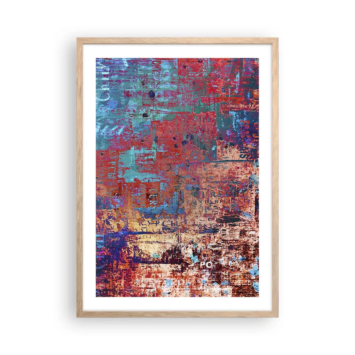 Poster in light oak frame - Memory and Oblivion - 50x70 cm