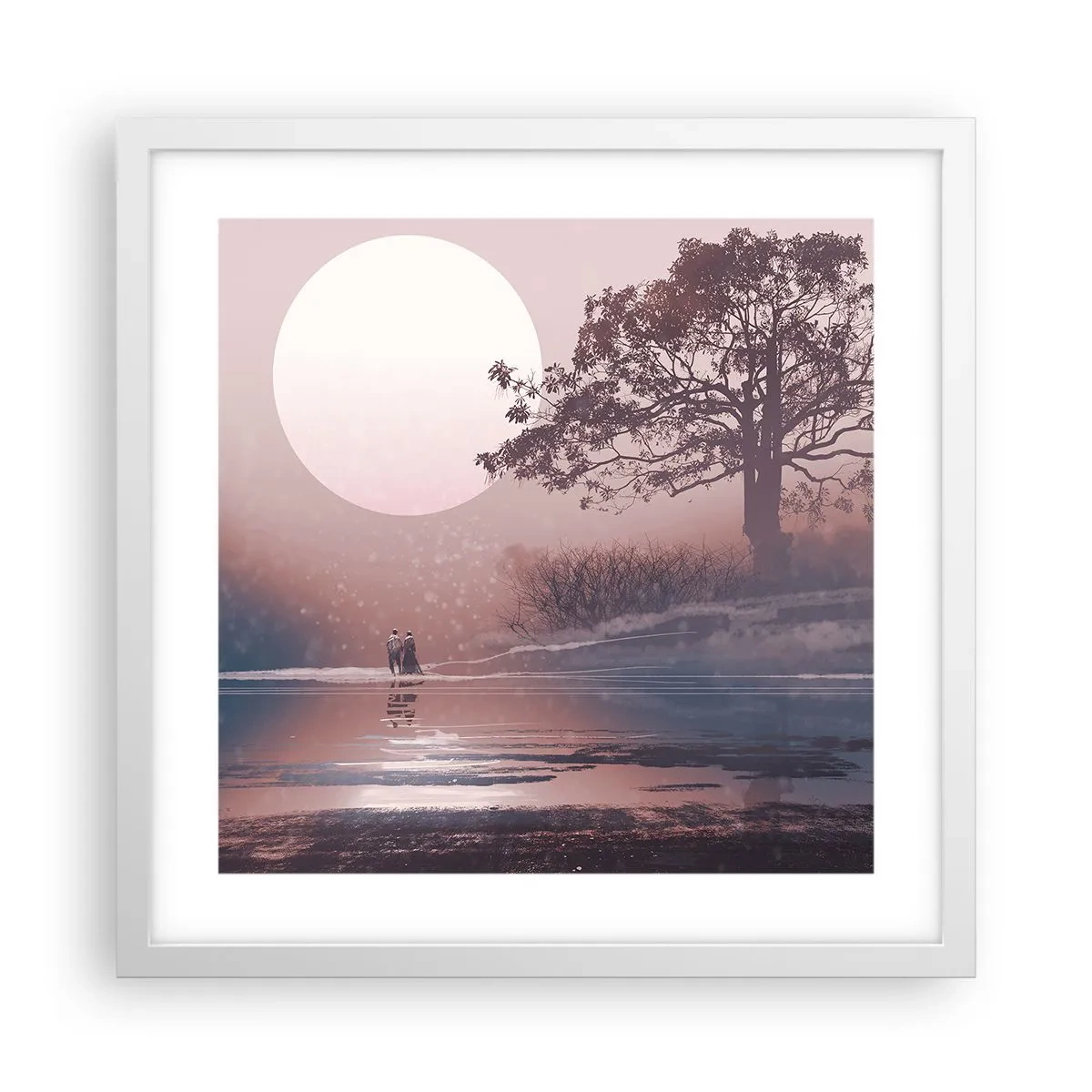 Poster in white frmae - Night Quirks - 40x40 cm