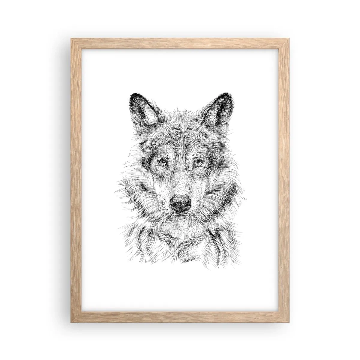 Poster in light oak frame - Born Leader - 30x40 cm