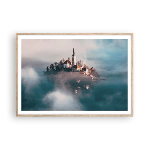 Poster in light oak frame - Island of Dreams - 100x70 cm