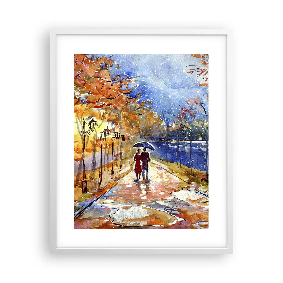 Poster in white frmae - Together to the Limit of Time - 40x50 cm