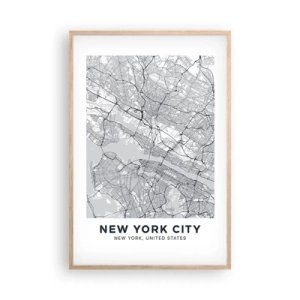 Poster in light oak frame - Anatomy of Metropolis - 61x91 cm