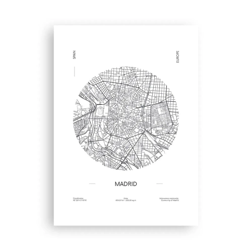 Poster - Anatomy of Madrid - 50x70 cm