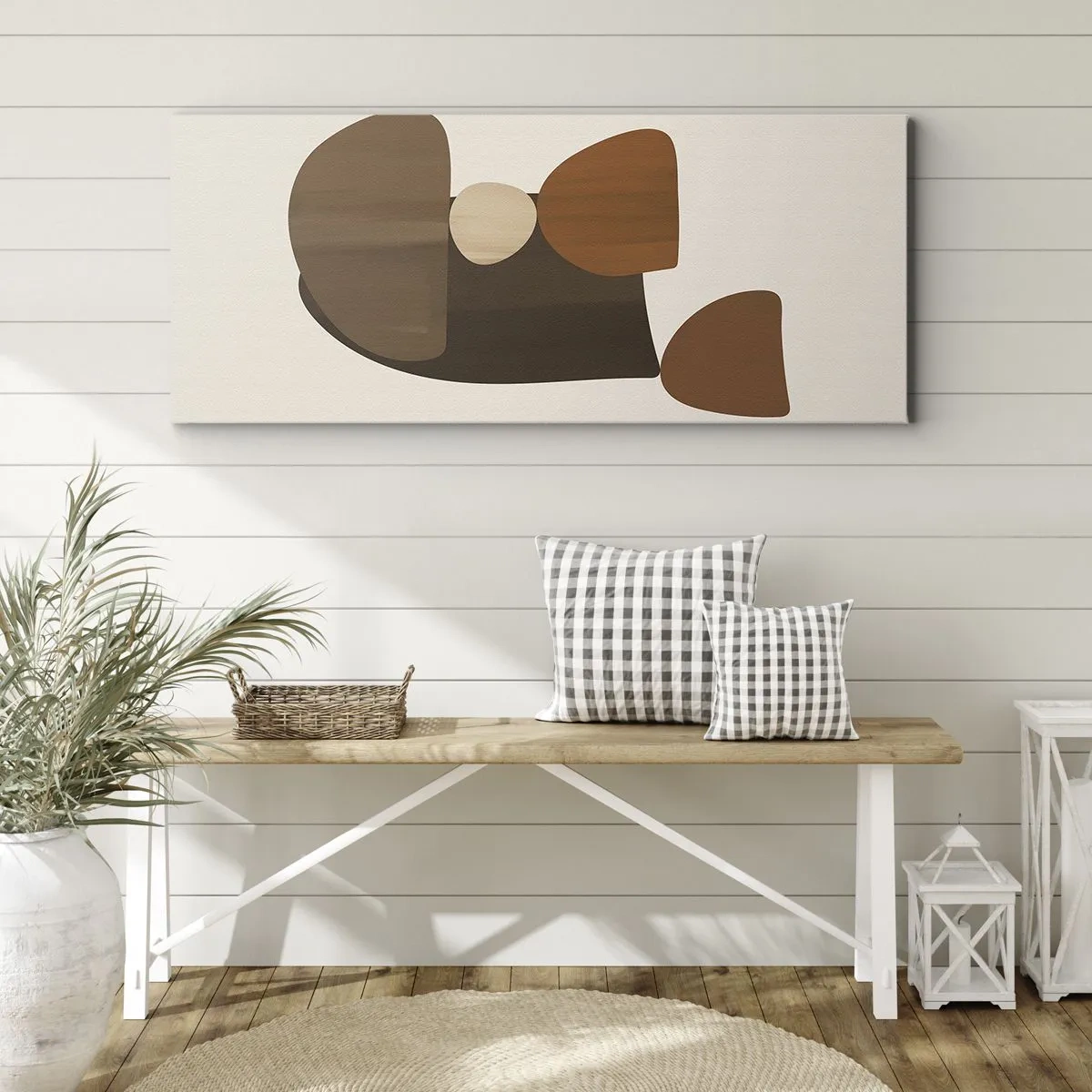 Canvas picture - Composition in Brown - 120x50 cm