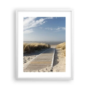 Poster in white frmae - Behind a Dune, in the Hum of Trees - 40x50 cm