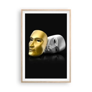 Poster in light oak frame - Life Is a Theatre - 61x91 cm