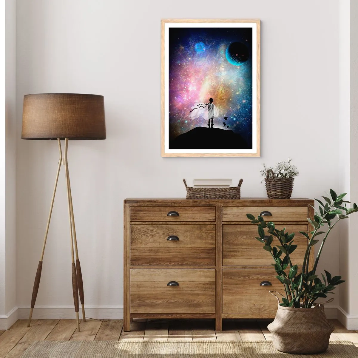 Poster in light oak frame - Little Prince - 61x91 cm