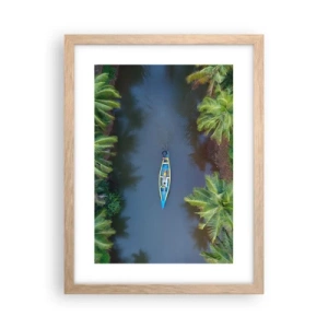 Poster in light oak frame - On Tropical Trail - 30x40 cm