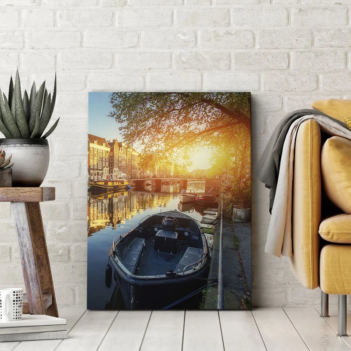 Canvas picture - Morning in Amsterdam - 70x100 cm