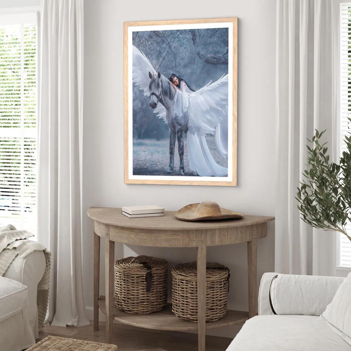 Poster in light oak frame - Inspired Moment - 70x100 cm