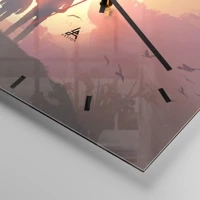 Clock face with lines