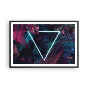 Poster in black frame - Disco Style Garden - 91x61 cm