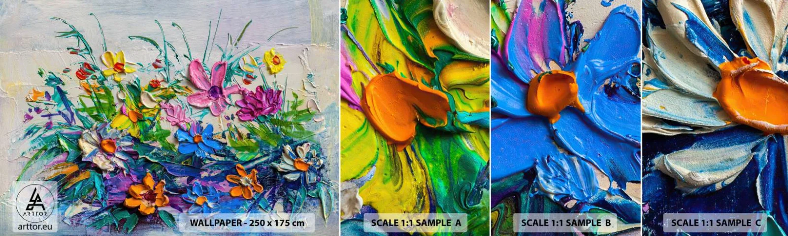 Photo Wallpaper Sample Self-Adhesive Deluxe Sticker - Not So Still Nature - Flowers, Bouquet of flowers, Garden - 100x30 cm