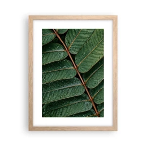 Poster in light oak frame - In Green Rhythm - 30x40 cm