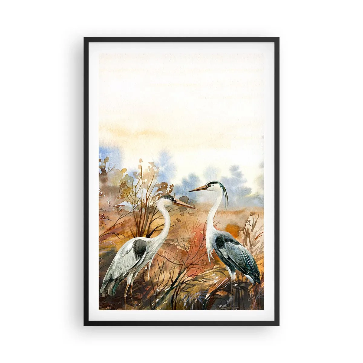 Poster in black frame - Where to in Autumn? - 61x91 cm