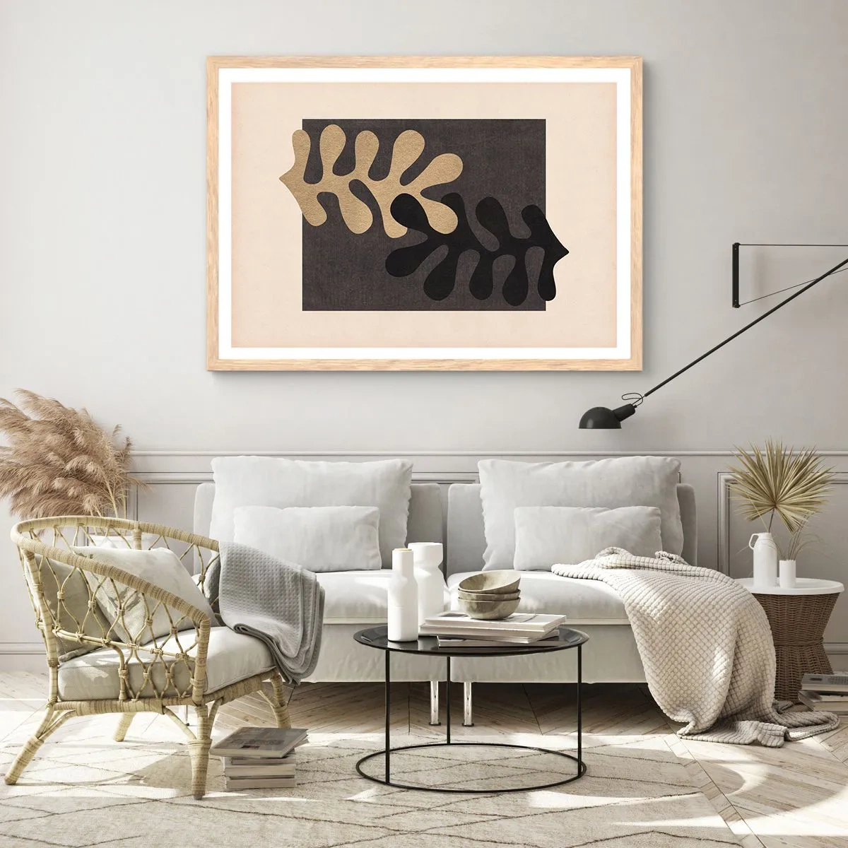 Poster in light oak frame - Absence and Completion - 40x30 cm