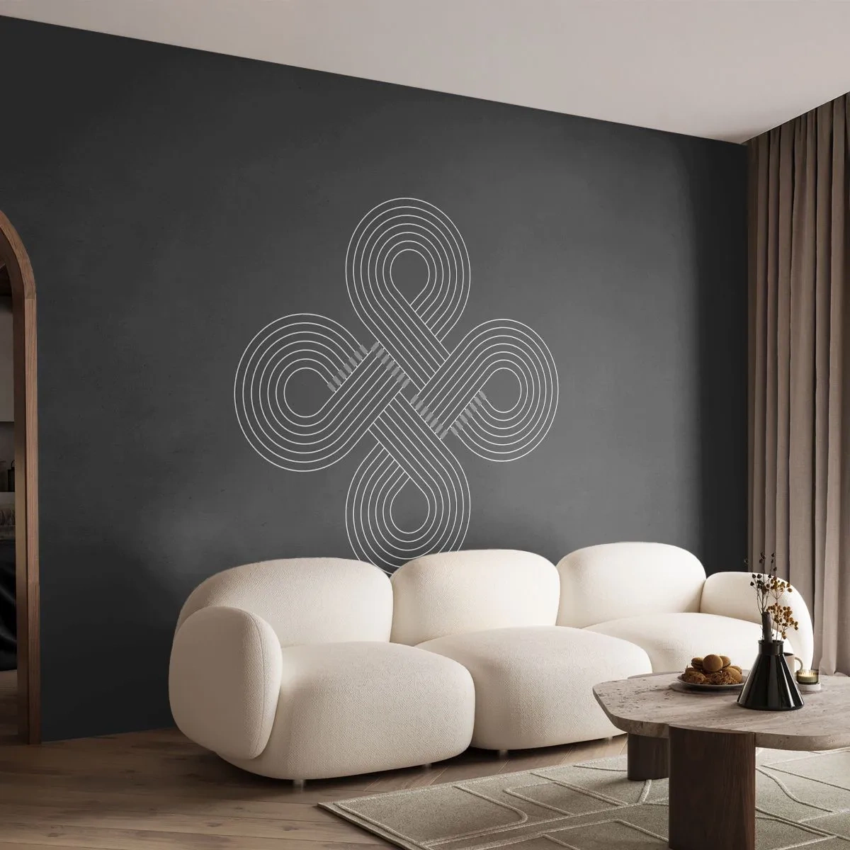 Photo Wallpaper Standard Eco - In Celtic Spirit - Abstraction, Piece, Minimalism - 200x140 cm