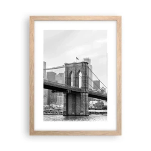 Poster in light oak frame - New York Style  - 30x40 cm