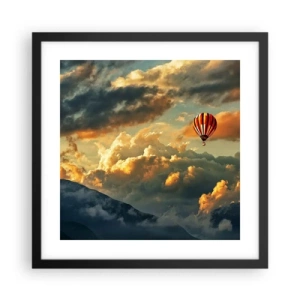 Poster in black frame - I Like Flying - 40x40 cm