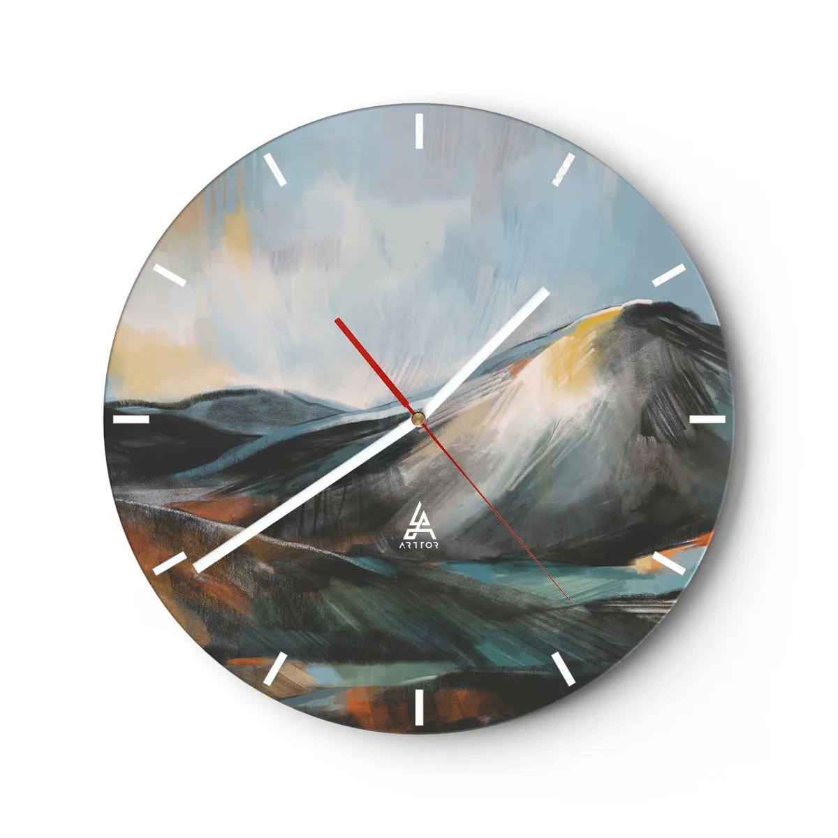 Wall clock - Clock on glass - Raw and Beautiful - 40x40 cm