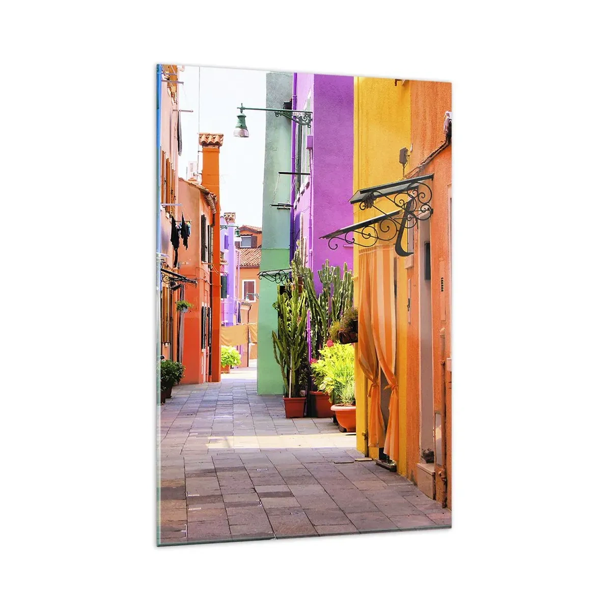Glass picture - Rainbow Alley - 80x120 cm