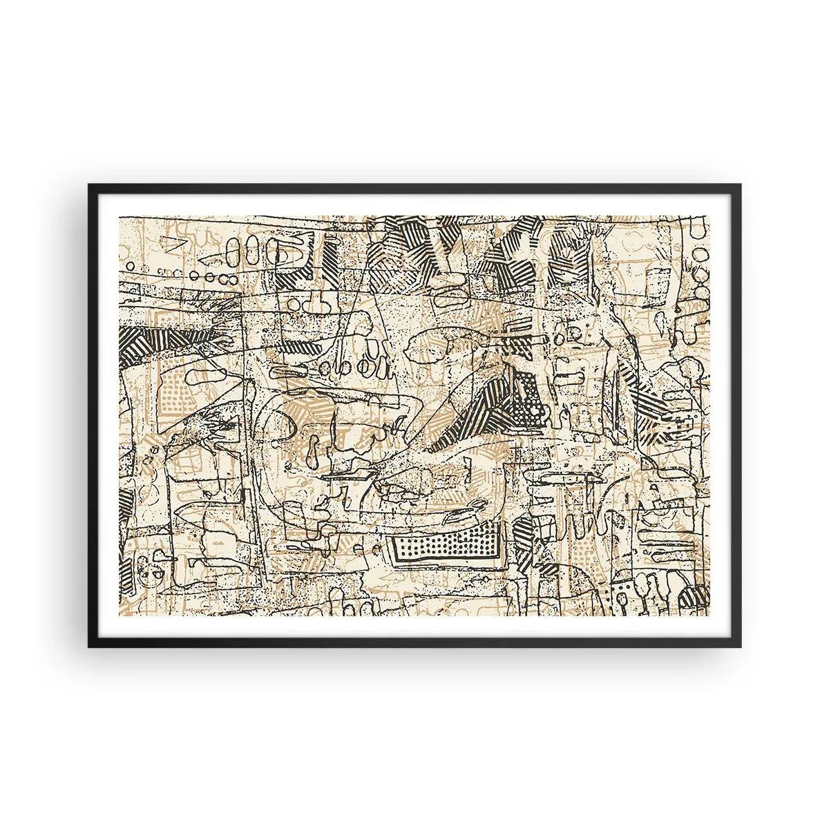 Poster in black frame - Waiting to Be Decoded - 100x70 cm