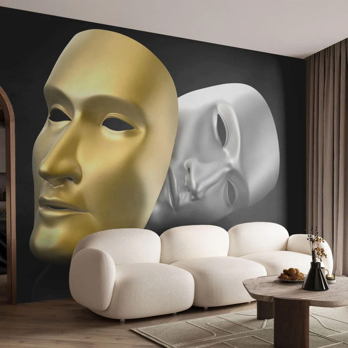 Photo Wallpaper Premium Canvas - Life Is a Theatre - Hood, Piece, Theater - 200x140 cm