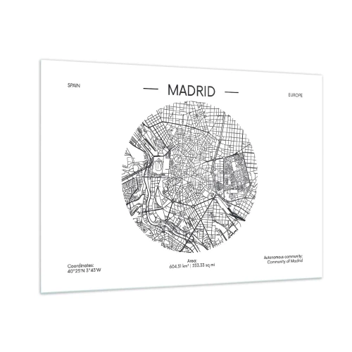 Glass picture - Anatomy of Madrid - 100x70 cm
