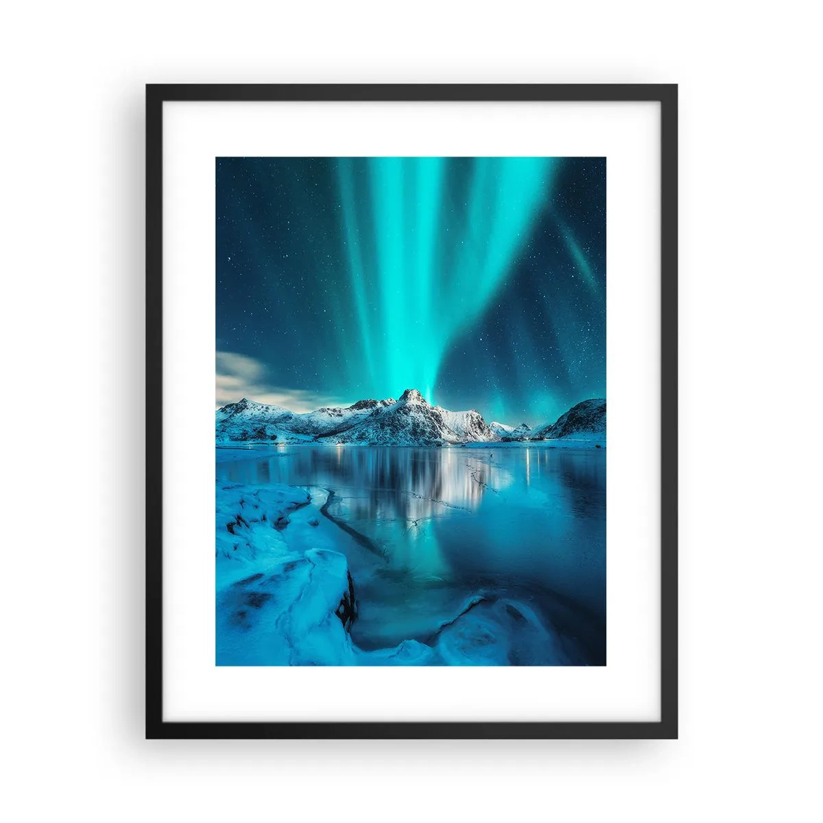 Poster in black frame - The Night of Light - 40x50 cm