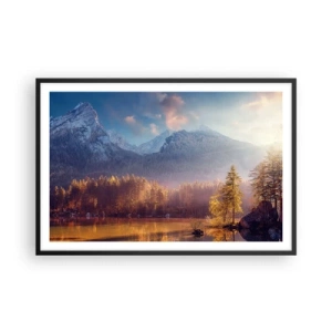 Poster in black frame - In the Mountains and Valleys - 91x61 cm