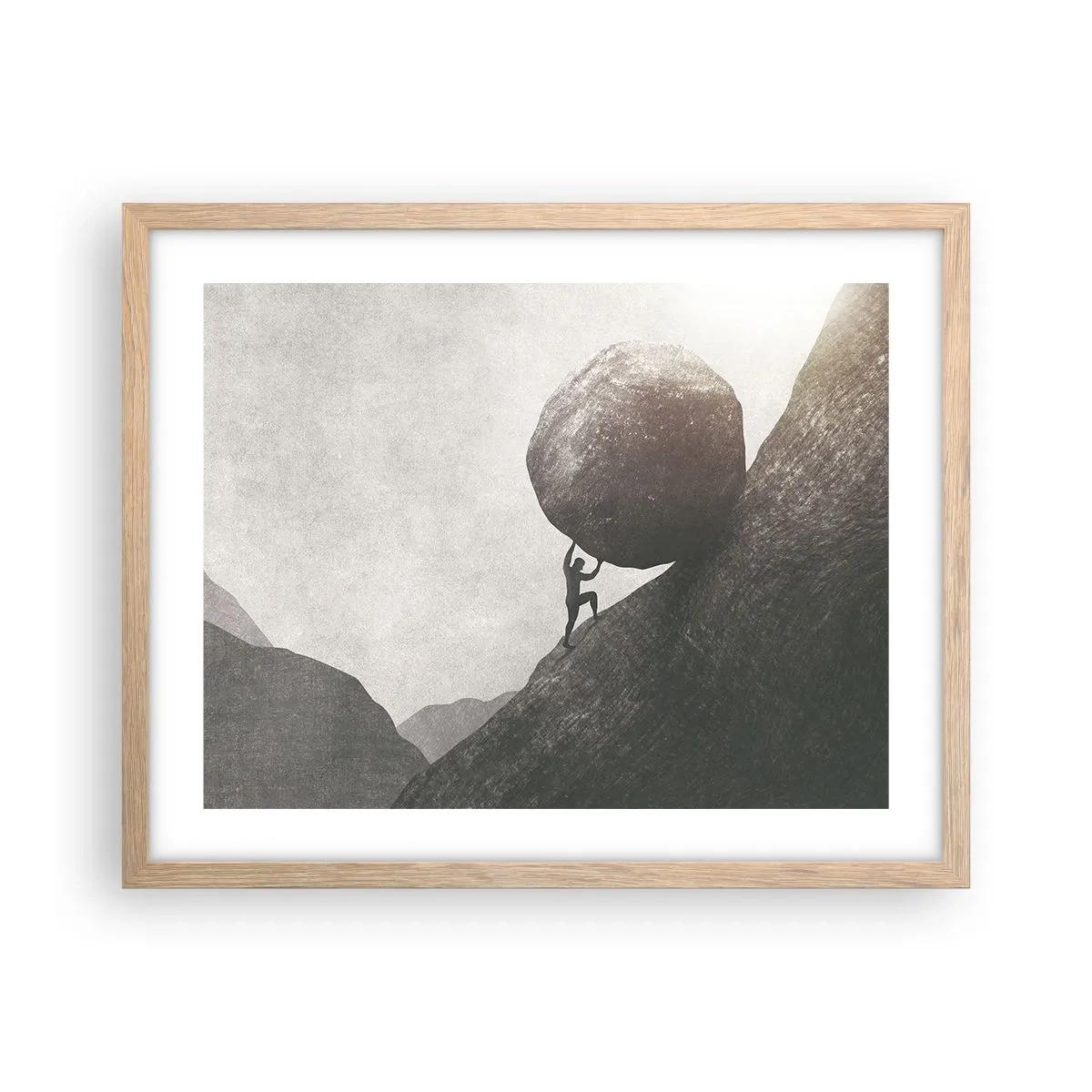Poster in light oak frame - I Believe against Hope - 50x40 cm