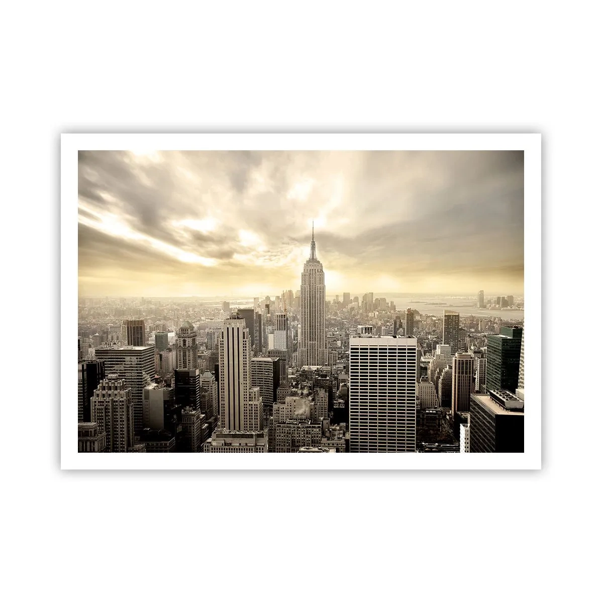 Poster - New York Woven in Grey - 100x70 cm