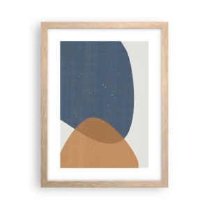 Poster in light oak frame - Ovals and Intersections - 30x40 cm