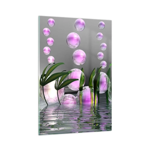 Glass picture - Reflexive Composition of Lightness and Life - 80x120 cm