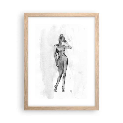 Poster in light oak frame - Study of Ideal of Feminity - 30x40 cm