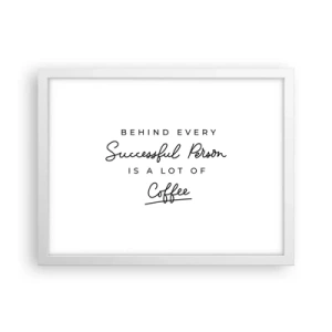 Poster in white frmae - Secret of Success - 40x30 cm