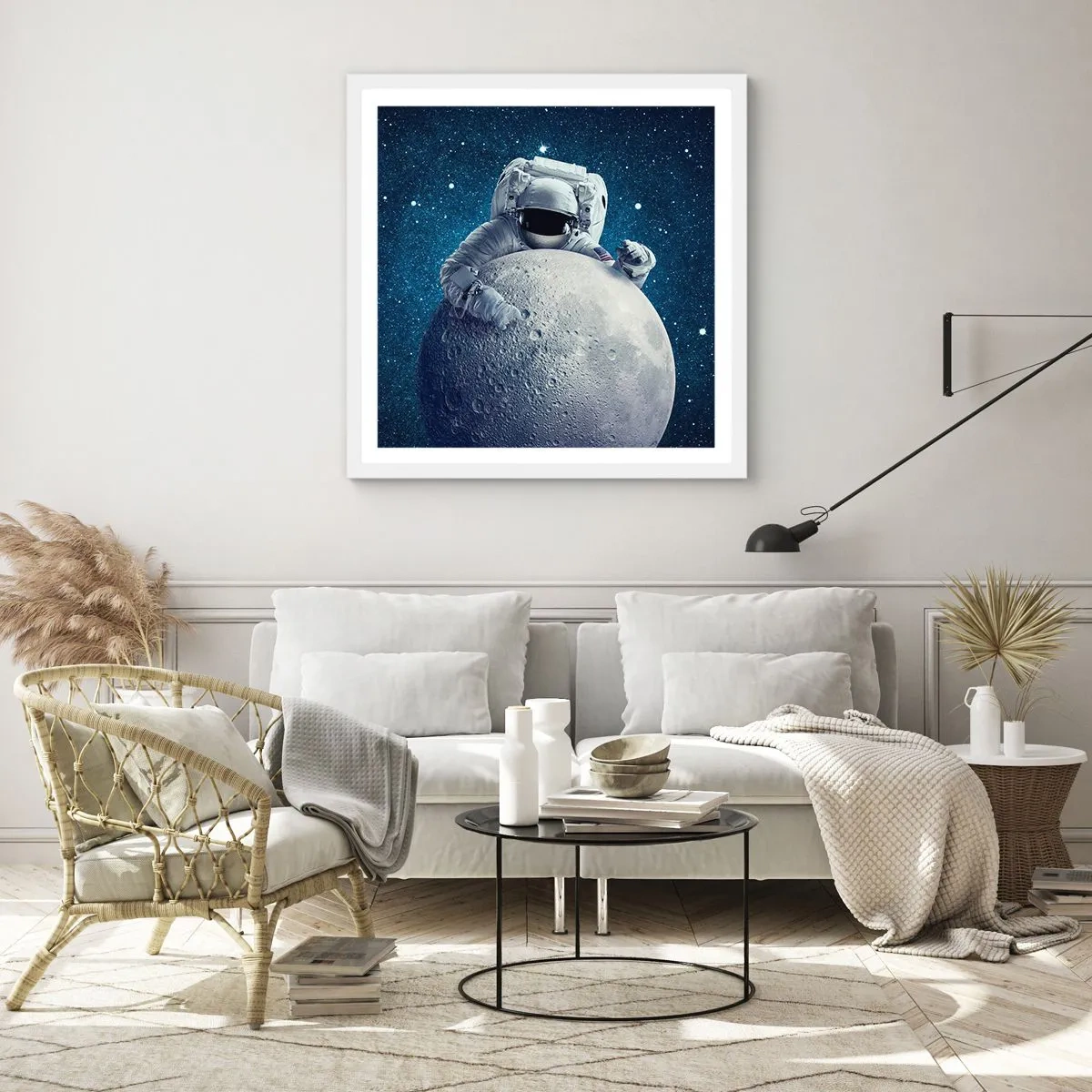 Poster in white frmae - Space Joker - 60x60 cm