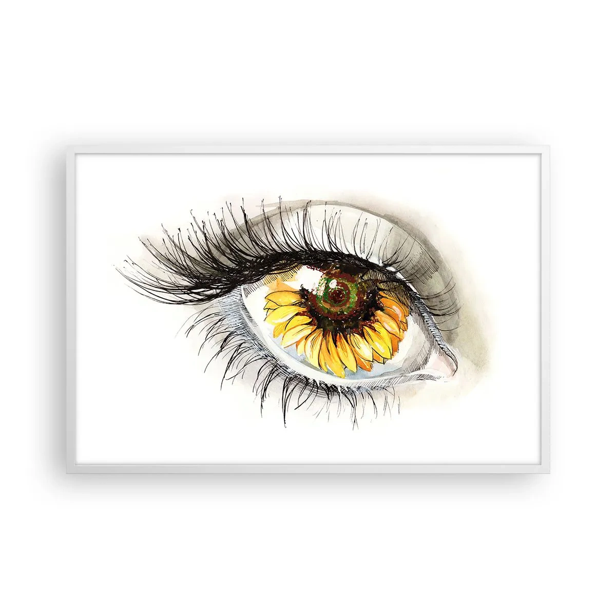 Poster in white frmae - Look Hot As a Summer - 91x61 cm