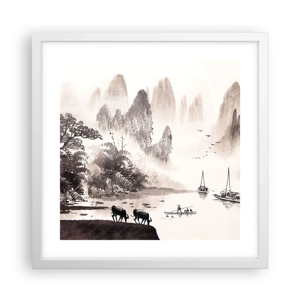 Poster in white frmae - Everyday Life in the East - 40x40 cm