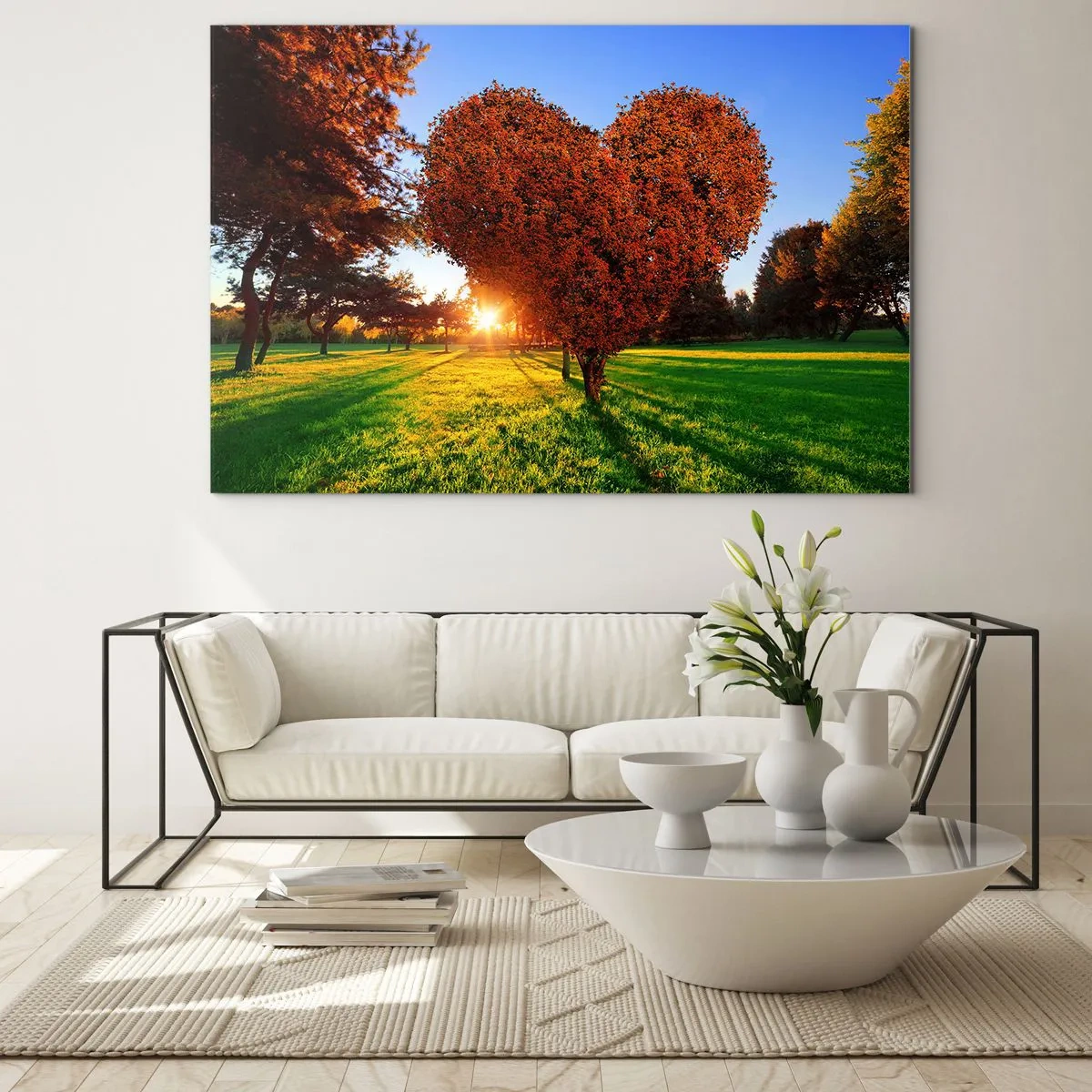 Glass picture - Impossible Not to Love Autumn - 120x80 cm