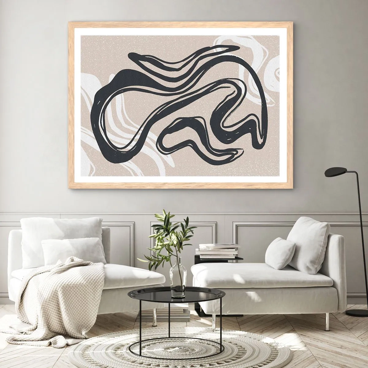 Poster in light oak frame - Multiplied Expression - 70x50 cm