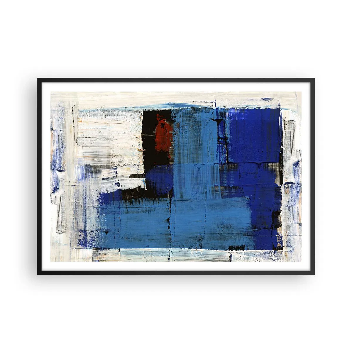 Poster in black frame - The Secret of Blue - 100x70 cm