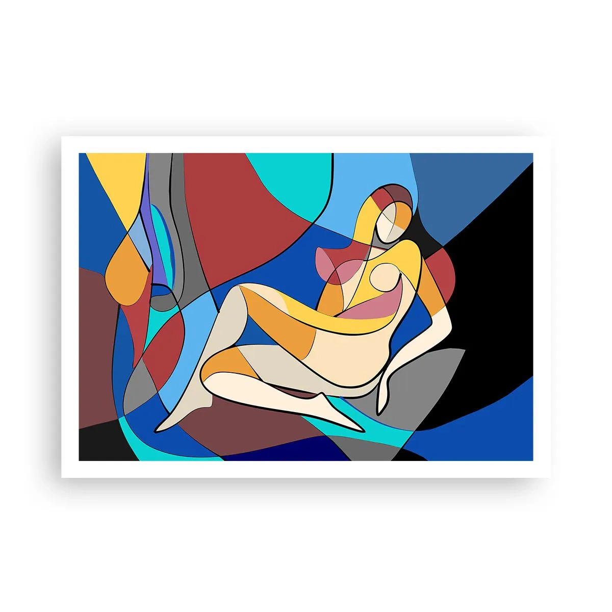 Poster - Cubist Nude - 100x70 cm