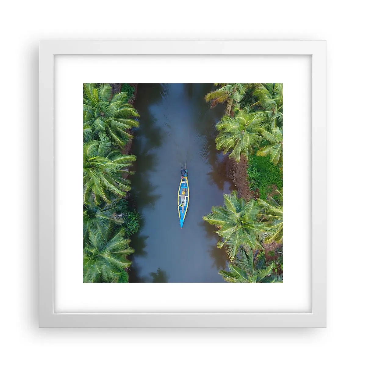 Poster in white frmae - On Tropical Trail - 30x30 cm